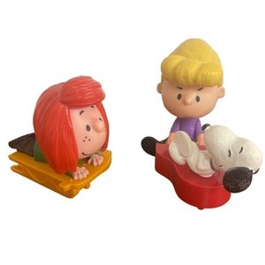 Collectible Peanut"s character toys. Peppermint Patty, Schroeder & Snoopy.